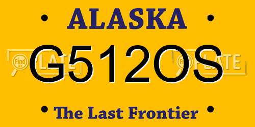 G512OS Alaska License Plate