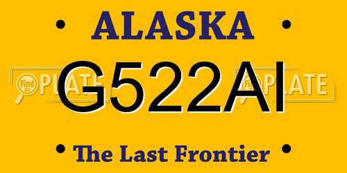 G522AI Alaska License Plate