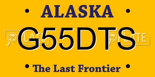 G55DTS Alaska License Plate