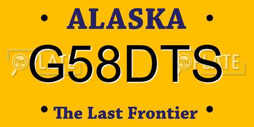 G58DTS Alaska License Plate