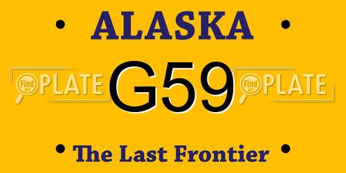 G59 Alaska License Plate