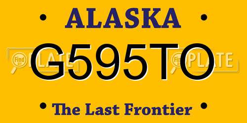 G595TO Alaska License Plate