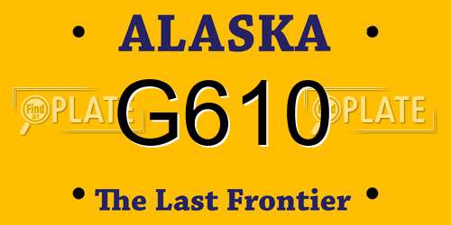 G610 Alaska License Plate