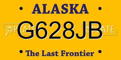 G628JB Alaska License Plate