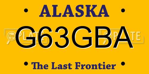 G63GBA Alaska License Plate