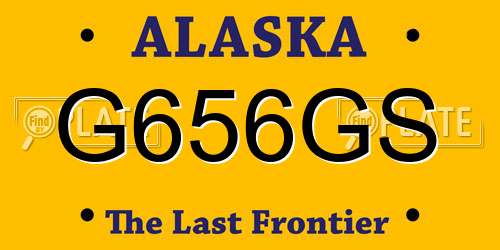 G656GS Alaska License Plate