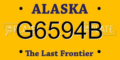 G6594B Alaska License Plate