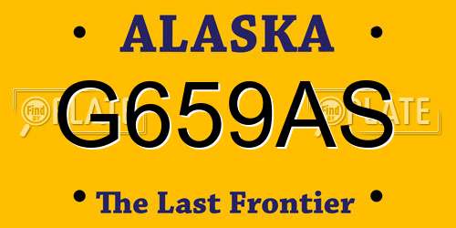 G659AS Alaska License Plate