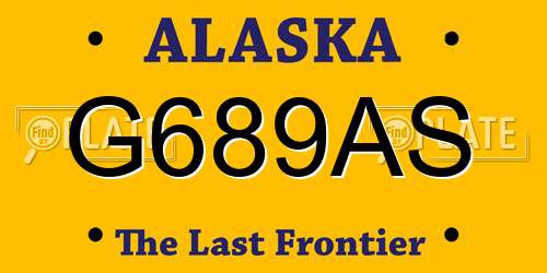 G689AS Alaska License Plate