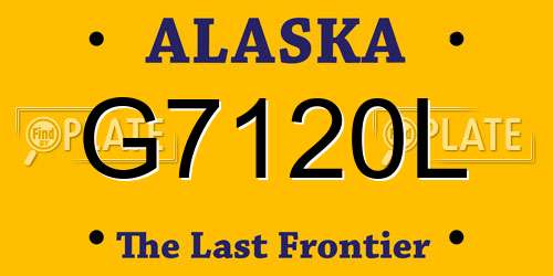 G7120L Alaska License Plate