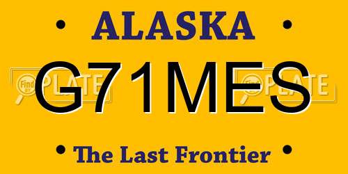 G71MES Alaska License Plate