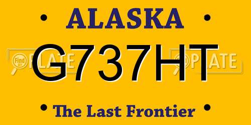 G737HT Alaska License Plate