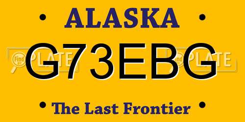 G73EBG Alaska License Plate