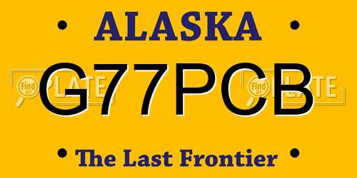G77PCB Alaska License Plate