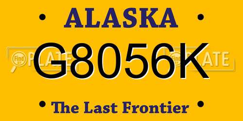 G8056K Alaska License Plate