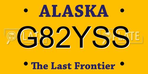 G82YSS Alaska License Plate