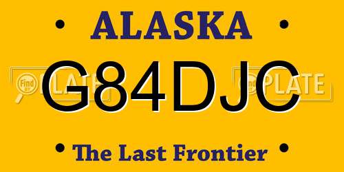 G84DJC Alaska License Plate