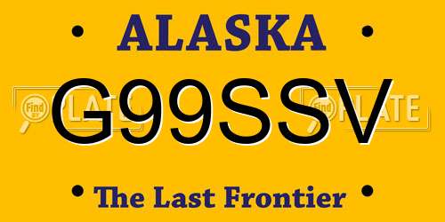 G99SSV Alaska License Plate
