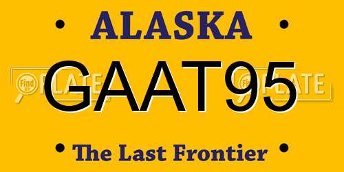 GAAT95 Alaska License Plate