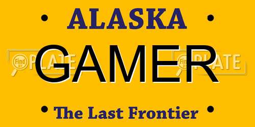 GAMER Alaska License Plate