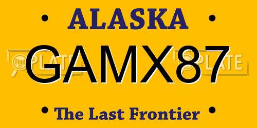 GAMX87 Alaska License Plate
