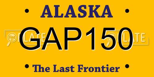 GAP150 Alaska License Plate