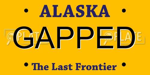 GAPPED Alaska License Plate