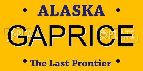 GAPRICE Alaska License Plate