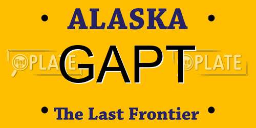 GAPT Alaska License Plate
