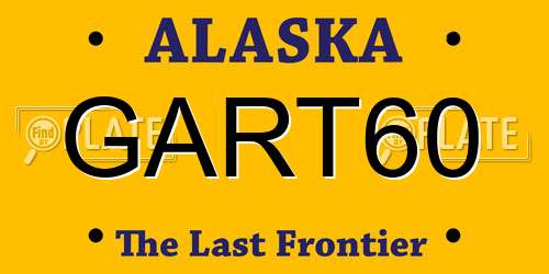 GART60 Alaska License Plate
