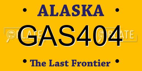 GAS404 Alaska License Plate