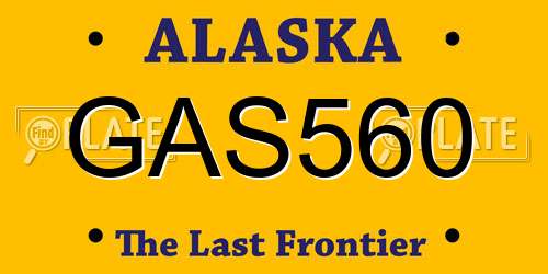 GAS560 Alaska License Plate