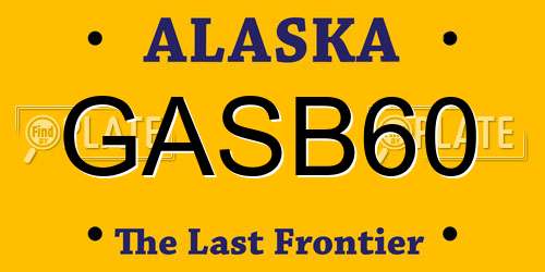 GASB60 Alaska License Plate