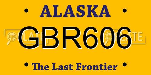 GBR606 Alaska License Plate