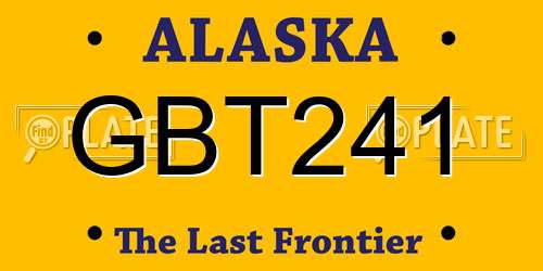 GBT241 Alaska License Plate