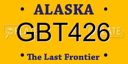 GBT426 Alaska License Plate