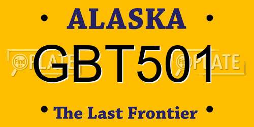 GBT501 Alaska License Plate
