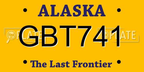 GBT741 Alaska License Plate