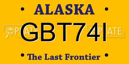GBT74I Alaska License Plate