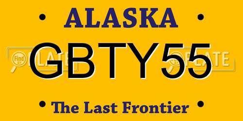 GBTY55 Alaska License Plate