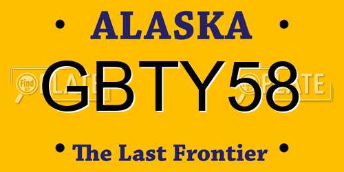 GBTY58 Alaska License Plate