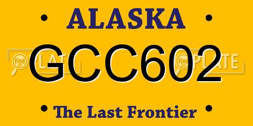 GCC602 Alaska License Plate