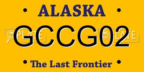GCCG02 Alaska License Plate