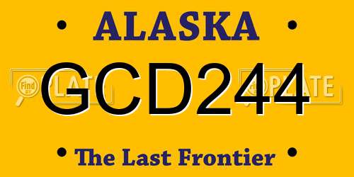 GCD244 Alaska License Plate