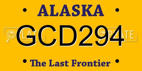 GCD294 Alaska License Plate