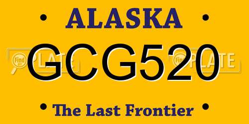 GCG520 Alaska License Plate