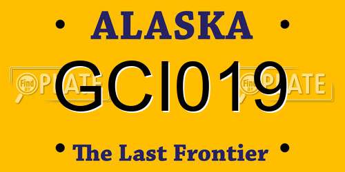 GCI019 Alaska License Plate