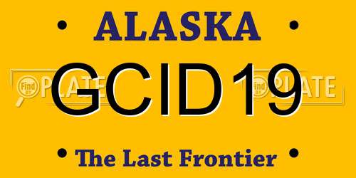 GCID19 Alaska License Plate