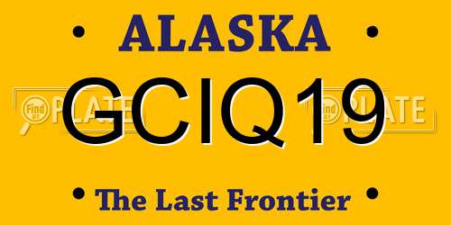 GCIQ19 Alaska License Plate