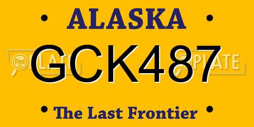 GCK487 Alaska License Plate